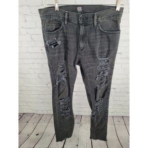 BDG Urban Outfitters Faded Black Distressed Skinny Jeans (32x31)
